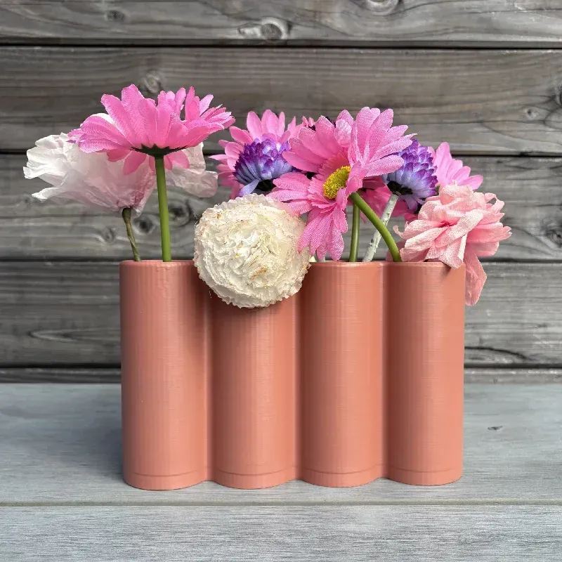 Vase Zoé - Vase à 4 compartiments en PLA coloré pour bouquets Vase Zoé - Vase à 4 compartiments en PLA coloré pour bouquets