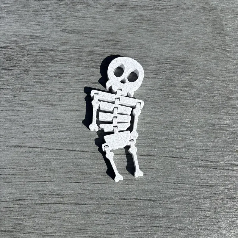 Squelette articulé Jules est une figurine 3D en PLA blanc moucheté - Imprimer en 3D