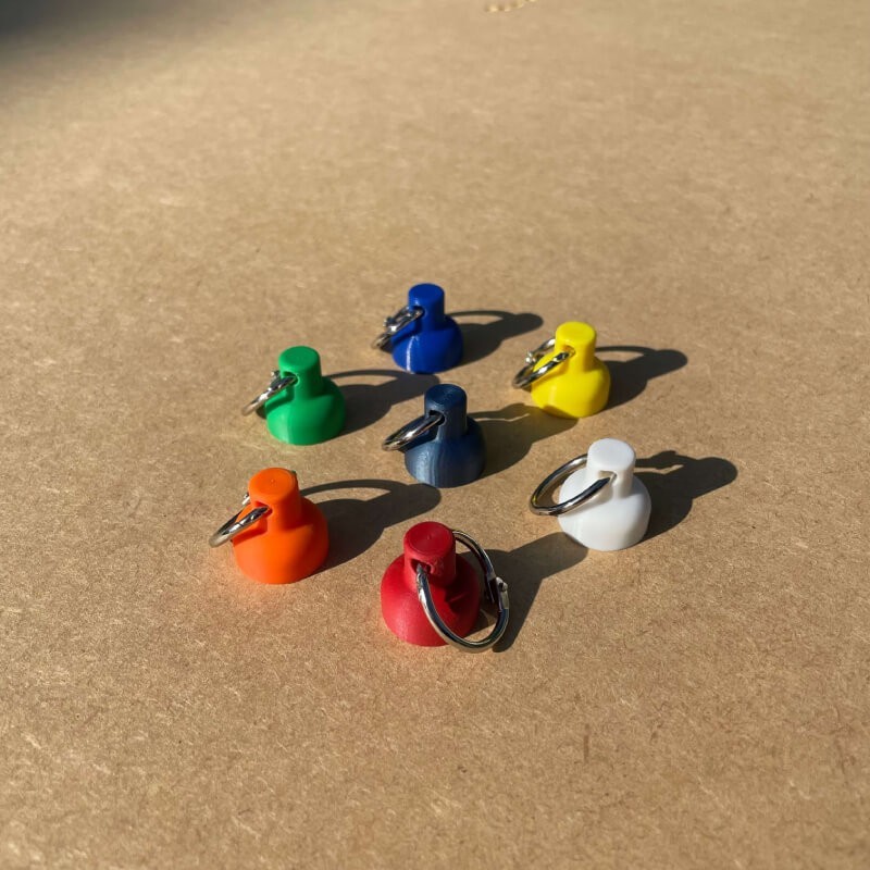 Capsule porte-clés "Stéphanie" – Couleurs au choix + anneau
