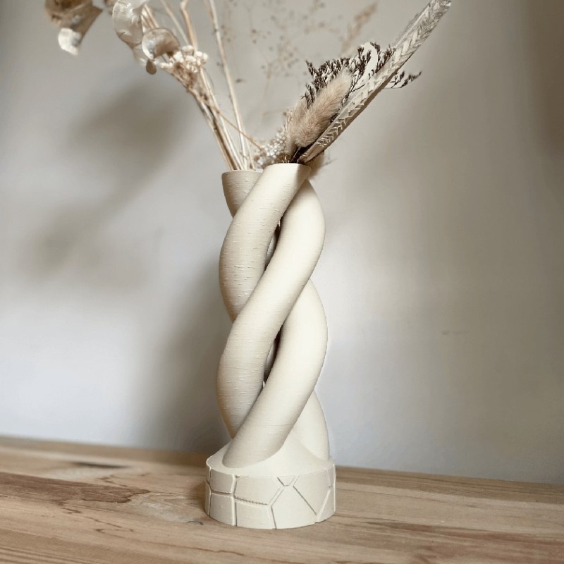 Vase Coline en impression 3D – Design sculptural – 20 cm